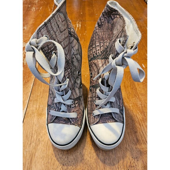 Lulu Jungle Platform Wedge Heels Converse Rock & Candy Size 8.5 Gold Luxe - Picture 3 of 7